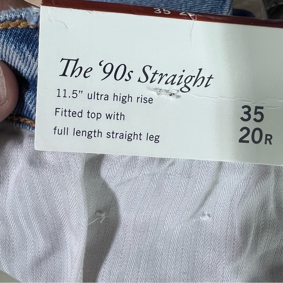 ABERCROMBIE & FITCH The 90’s Straight Ultra High Rise Distressed Jeans Size 20 - Picture 6 of 9